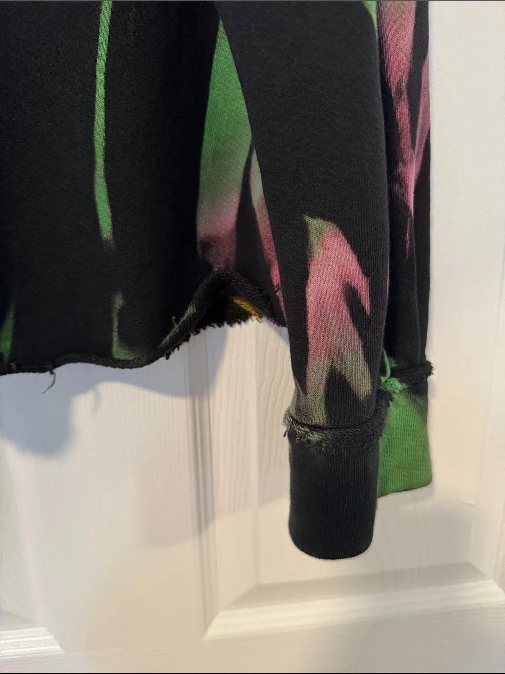 Cotton Citizen Brooklyn Tie-Dye Black Sweatshirt Button Down Women’s Size S - Picture 8 of 9